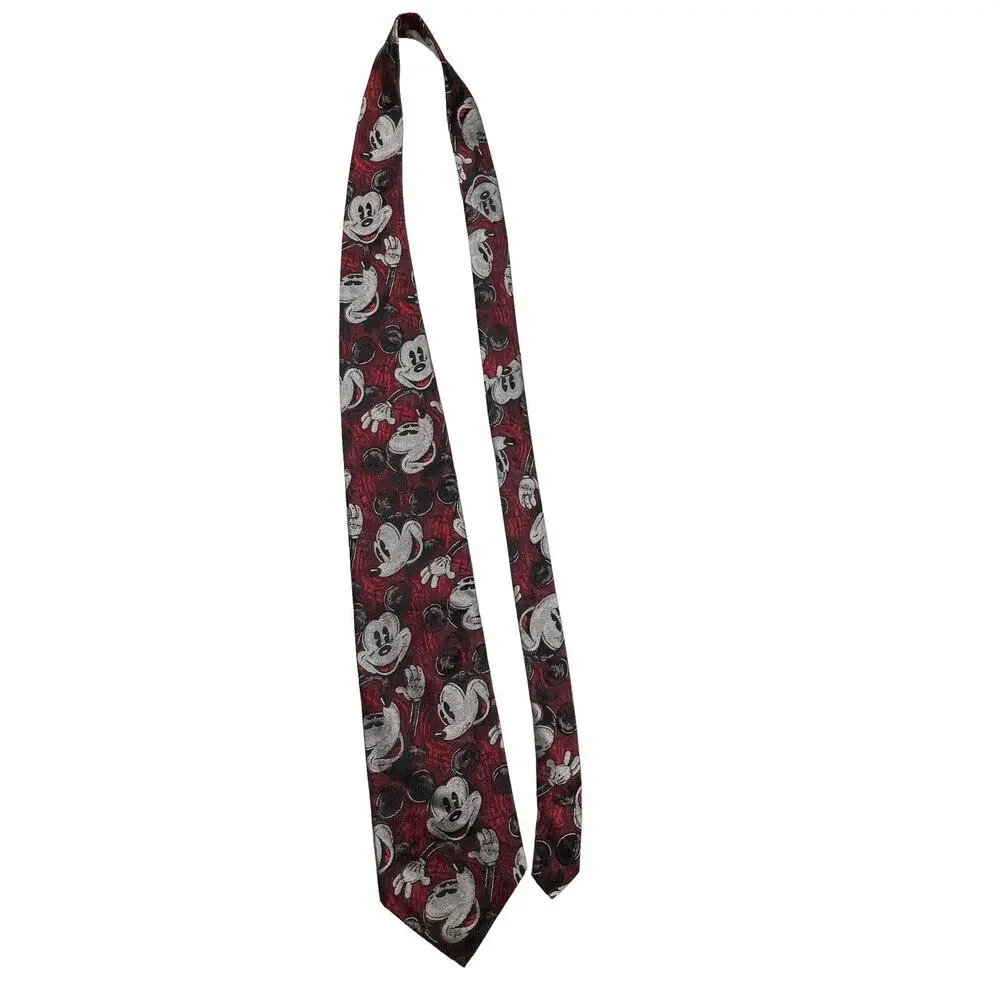 Disney Mickey and Co Atlas Design Mickey Mouse Novelty Necktie Vintage